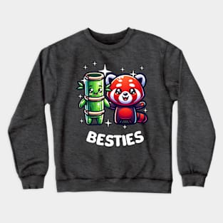 Besties Panda And Bamboo Crewneck Sweatshirt